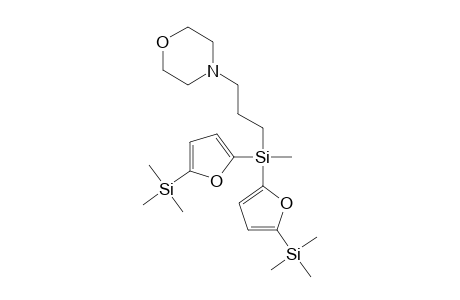 4-{3-[(Methyl)bis(5-trimethylsilylfuran-2-yl)silyl]propyl}morpholine