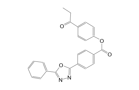4-propionylphenyl 4-(5-phenyl-1,3,4-oxadiazol-2-yl)benzoate