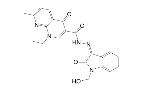 1-Ethyl-1,4-dihydro-N-(1-hydroxymethyl-2-oxoindolin-3-ylidene)-7-methyl-4-oxo-1,8-naphthyridine-3-carbohydrazide