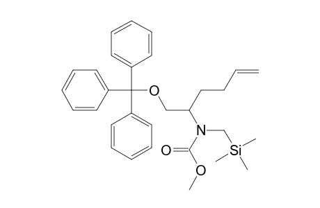 (RAC)-TRIMETHYLSILANYLMETHYL-(1-TRITYLOXYMETHYLPENT-4-ENYL)-CARBAMIC-ACID-METHYLESTER