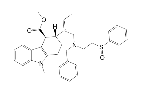 Methyl trans-3-[1-(N-Benzyl-N-(2-phenylsulfinylethyl)aminomethyl)-1(E)-propenyl}-9-methyl-1,2,3,4-tetrahydrocarbazole-4-carboxylate