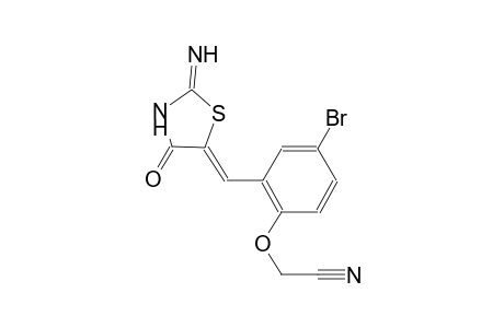 {4-bromo-2-[(Z)-(2-imino-4-oxo-1,3-thiazolidin-5-ylidene)methyl]phenoxy}acetonitrile