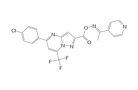 (1E)-1-(4-pyridinyl)ethanone O-{[5-(4-chlorophenyl)-7-(trifluoromethyl)pyrazolo[1,5-a]pyrimidin-2-yl]carbonyl}oxime
