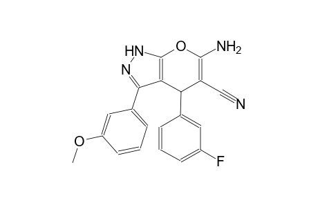 6-amino-4-(3-fluorophenyl)-3-(3-methoxyphenyl)-1,4-dihydropyrano[2,3-c]pyrazole-5-carbonitrile