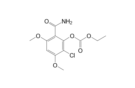 carbonic acid, ethyl ester, ester with 3-chloro-4,6-dimethoxysalicylamide