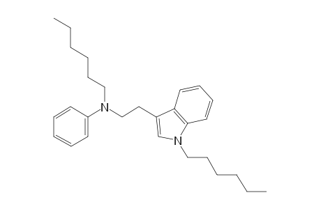 N-hexyl-N-(2-(1-hexyl-1H-indol-3-yl)ethyl)aniline