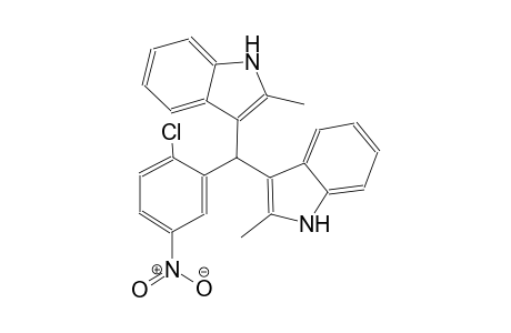 1H-indole, 3-[(2-chloro-5-nitrophenyl)(2-methyl-1H-indol-3-yl)methyl]-2-methyl-