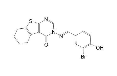 benzo[4,5]thieno[2,3-d]pyrimidin-4(3H)-one, 3-[[(E)-(3-bromo-4-hydroxyphenyl)methylidene]amino]-5,6,7,8-tetrahydro-