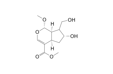 Cyclopenta[c]pyran-4-carboxylic acid, 1,4a,5,6,7,7a-hexahydro-6-hydroxy-7-(hydroxymethyl)-1-methoxy-, methyl ester, (1.alpha.,4a.alpha.,6.alpha.,7a.alpha.)-(.+-.)-