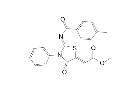 (Z)-Methyl-2-[(Z)-2-(4-methylbenzoylimino)-4-oxo-3-phenyl-1,3-thiazolidin-5-ylidene]acetate