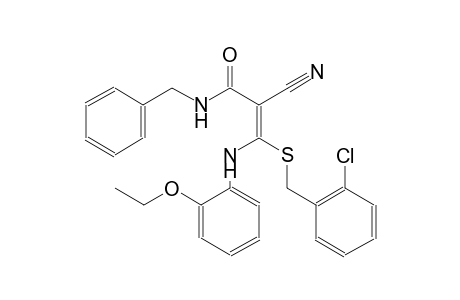 2-propenamide, 3-[[(2-chlorophenyl)methyl]thio]-2-cyano-3-[(2-ethoxyphenyl)amino]-N-(phenylmethyl)-, (2E)-