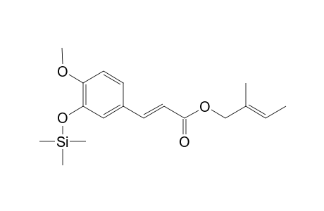 Isoferulic acid, 2-methyl-2-butenyl ester, mono-TMS