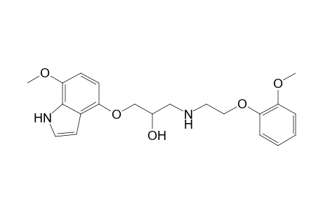 (2RS)-1-(7-Methoxy-1H-indol-4-yloxy)-3-(2-(2-methoxyphenoxy)ethylamino)propan-2-ol