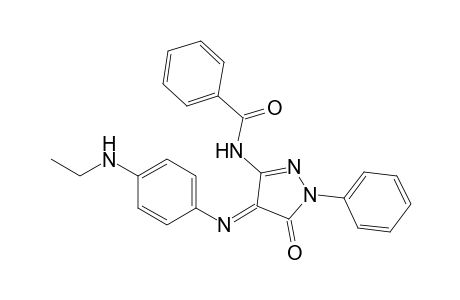 Benzamide, N-[-4-[[4-(ethylamino)phenyl]imino]-4,5-dihydro-5-oxo-1-phenyl-1H-pyrazol-3-yl]-
