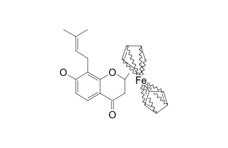 2-FERROCENYL-7-HYDROXY-8-PRENYLCHROMAN-4-ONE