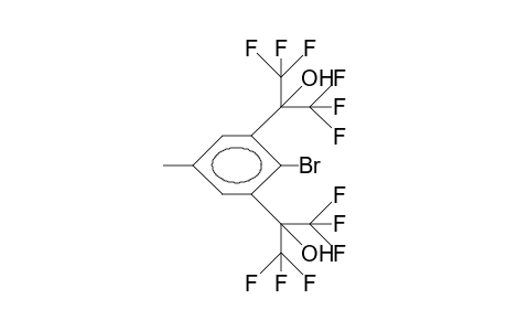 4-Methyl-2,6-bis(1-hydroxy-1-trifluoromethyl-2,2,2-trifluoro-ethyl)-bromo-benzene