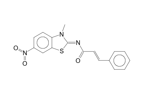 (2E)-N-((2E)-3-Methyl-6-nitro-1,3-benzothiazol-2(3H)-ylidene)-3-phenyl-2-propenamide