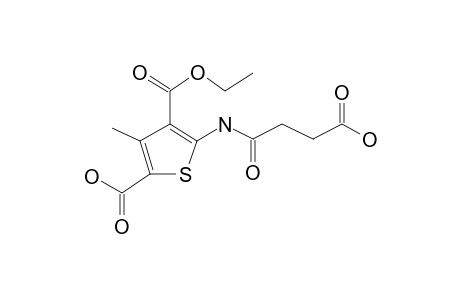 2-[3-Carboxypropionamido]-3-carbethoxy-4-methyl-5-carboxythiophene