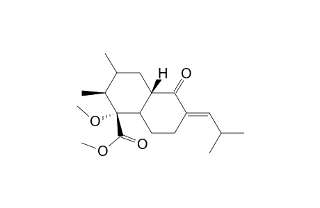 Methyl 5-oxo-1.alpha.,4a.beta.-dimethyl-2.beta.-methoxy-6(E)-(2-methylpropylidene)-1,2,3,4,4a,5,6,7,8,8a.alpha.-decahydro-naphthalene-1.beta.-carboxylate