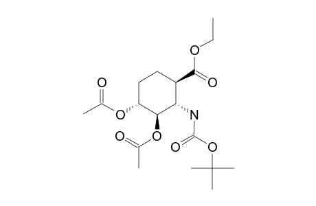 ETHYL-(ANTI)-(ANTI)-(ANTI)-3,4-DIACETOXY-2-TERT.-BUTYLCARBONYLAMINOCYCLOHEXANE-1-CARBOXYLATE