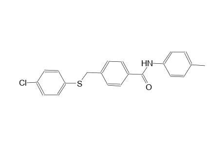 4-{[(4-chlorophenyl)sulfanyl]methyl}-N-(4-methylphenyl)benzamide