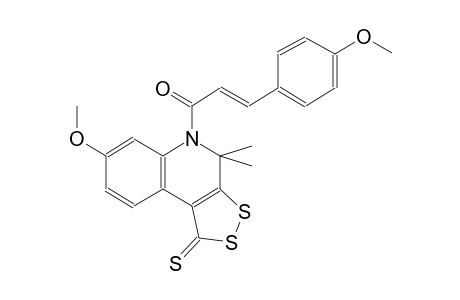 7-methoxy-5-[(2E)-3-(4-methoxyphenyl)-2-propenoyl]-4,4-dimethyl-4,5-dihydro-1H-[1,2]dithiolo[3,4-c]quinoline-1-thione