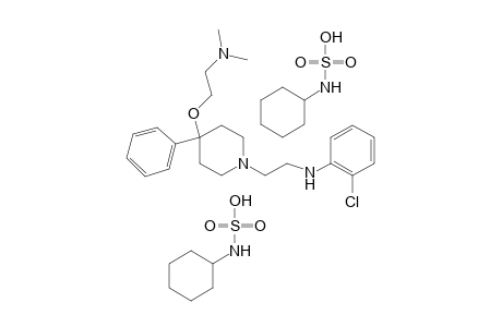 1-[2-(o-CHLOROANILINO)ETHYL]-4-[2-(DIMETHYLAMINO)ETHOXY]-4-PHENYLPIPERIDINE, CYCLOHEXYLSULFAMATE