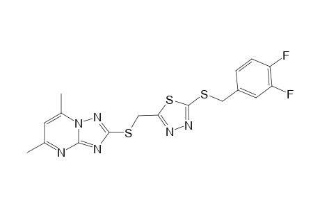 2-(3,4-Difluorobenzylthio)-5-((5,7-dimethyl-[1,2,4]triazolo[1,5-a]pyrimidin-2-ylthio)methyl)-1,3,4-thiadiazole
