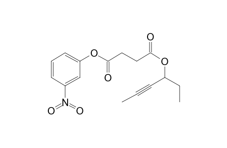 Succinic acid, hex-4-yn-3-yl 3-nitrophenyl ester