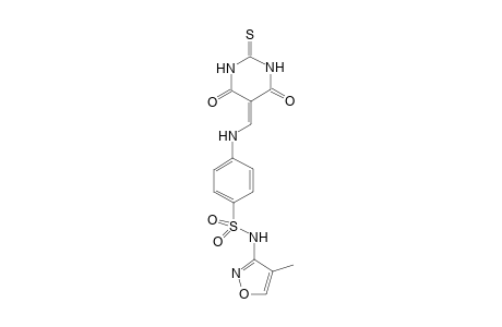 4-{[(4,6-Dioxo-2-thioxotetrahydropyrimidin-5(2H)-ylidene)methyl]amino}-N-(4-methylisoxazol-3-yl)benzenesulfonamide