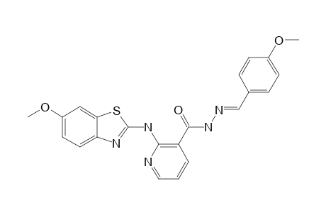 2-[N-(6-METHOXYBENZOTHIAZOLYL)-AMINO]-PYRIDINE-3-(4-METHOXYPHENYL)-HYDRAZONE