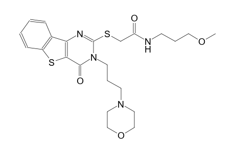 N-(3-methoxypropyl)-2-({3-[3-(4-morpholinyl)propyl]-4-oxo-3,4-dihydro[1]benzothieno[3,2-d]pyrimidin-2-yl}sulfanyl)acetamide