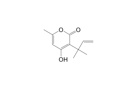 4-Hydroxy-6-methyl-3-(2-methyl-3-buten-2-yl)-2-pyrone