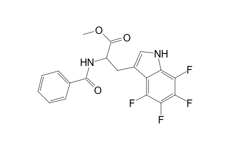 DL-Tryptophan, N-benzoyl-4,5,6,7-tetrafluoro-, methyl ester