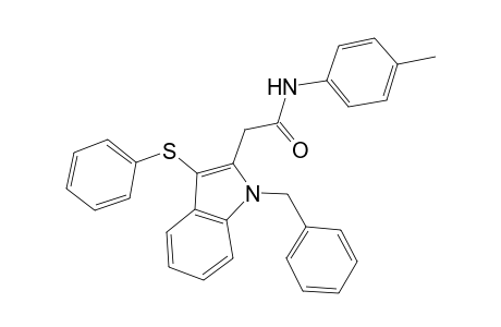 2-(1-benzyl-3-phenylsulfanyl-indol-2-yl)-N-(p-tolyl)acetamide