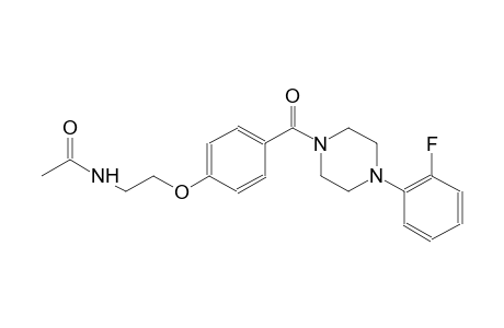 acetamide, N-[2-[4-[[4-(2-fluorophenyl)-1-piperazinyl]carbonyl]phenoxy]ethyl]-
