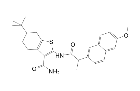 6-tert-butyl-2-{[2-(6-methoxy-2-naphthyl)propanoyl]amino}-4,5,6,7-tetrahydro-1-benzothiophene-3-carboxamide