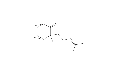 Bicyclo[2.2.2]oct-2-ene, 5-methyl-6-methylene-5-(4-methyl-3-pentenyl)-, (1.alpha.,4.alpha.,5.beta.)-(.+-.)-