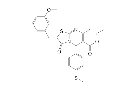 ethyl (2Z)-2-(3-methoxybenzylidene)-7-methyl-5-[4-(methylsulfanyl)phenyl]-3-oxo-2,3-dihydro-5H-[1,3]thiazolo[3,2-a]pyrimidine-6-carboxylate