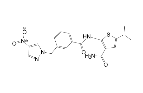 5-isopropyl-2-({3-[(4-nitro-1H-pyrazol-1-yl)methyl]benzoyl}amino)-3-thiophenecarboxamide