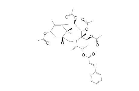 1-BETA-HYDROXY-2-DEACETOXYTAXININE-J;1-BETA-HYDROXY-7-BETA,9-ALPHA,10-BETA,13-ALPHA-TETRAACETOXY-5-ALPHA-CINNAMOYLOXY-TAXA-4(20),11-DIENE