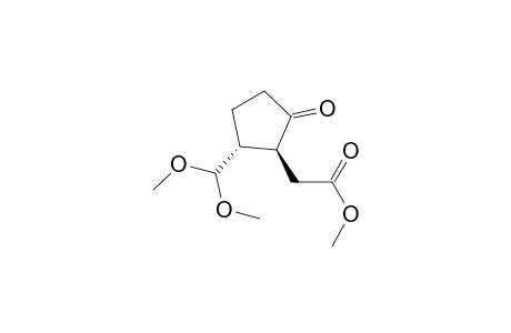 Cyclopentaneacetic acid, 2-(dimethoxymethyl)-5-oxo-, methyl ester, trans-(.+-.)-