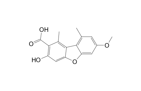 3-Hydroxy-7-methoxy-1,9-dimethyldibenzofuran-2-carboxylic acid