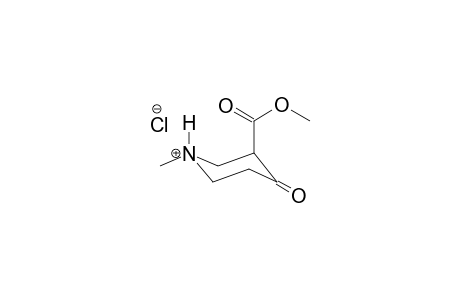 piperidinium, 3-(methoxycarbonyl)-1-methyl-4-oxo-, chloride