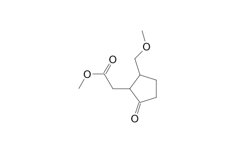 Cyclopentaneacetic acid, 2-(methoxymethyl)-5-oxo-, methyl ester, cis-(.+-.)-