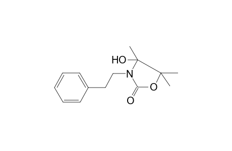 4-Hydroxy-4,5,5-trimethyl-3-(2-phenylethyl)-1,3-oxazolidin-2-one