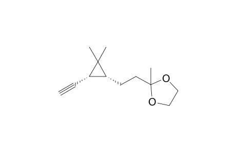2-[2-[(1R,3R)-3-ethynyl-2,2-dimethyl-cyclopropyl]ethyl]-2-methyl-1,3-dioxolane