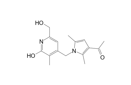3-Acetyl-1-[2'-hydroxy-6'-(hydroxymethyl)-3'-methylpyridin-4'-ylmethyl]-2,5-dimethylpyrrole
