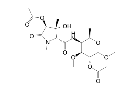 [(3R,4S,5S,6R)-5-[[(2R,3R,4S)-4-acetoxy-3-hydroxy-1,3-dimethyl-5-oxo-pyrrolidine-2-carbonyl]amino]-2,4-dimethoxy-6-methyl-tetrahydropyran-3-yl]acetate