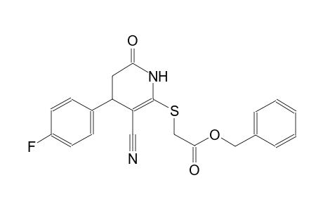 acetic acid, [[3-cyano-4-(4-fluorophenyl)-1,4,5,6-tetrahydro-6-oxo-2-pyridinyl]thio]-, phenylmethyl ester